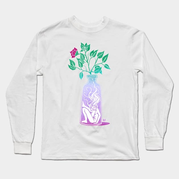 fairy in the bottle Long Sleeve T-Shirt by brunodiniz